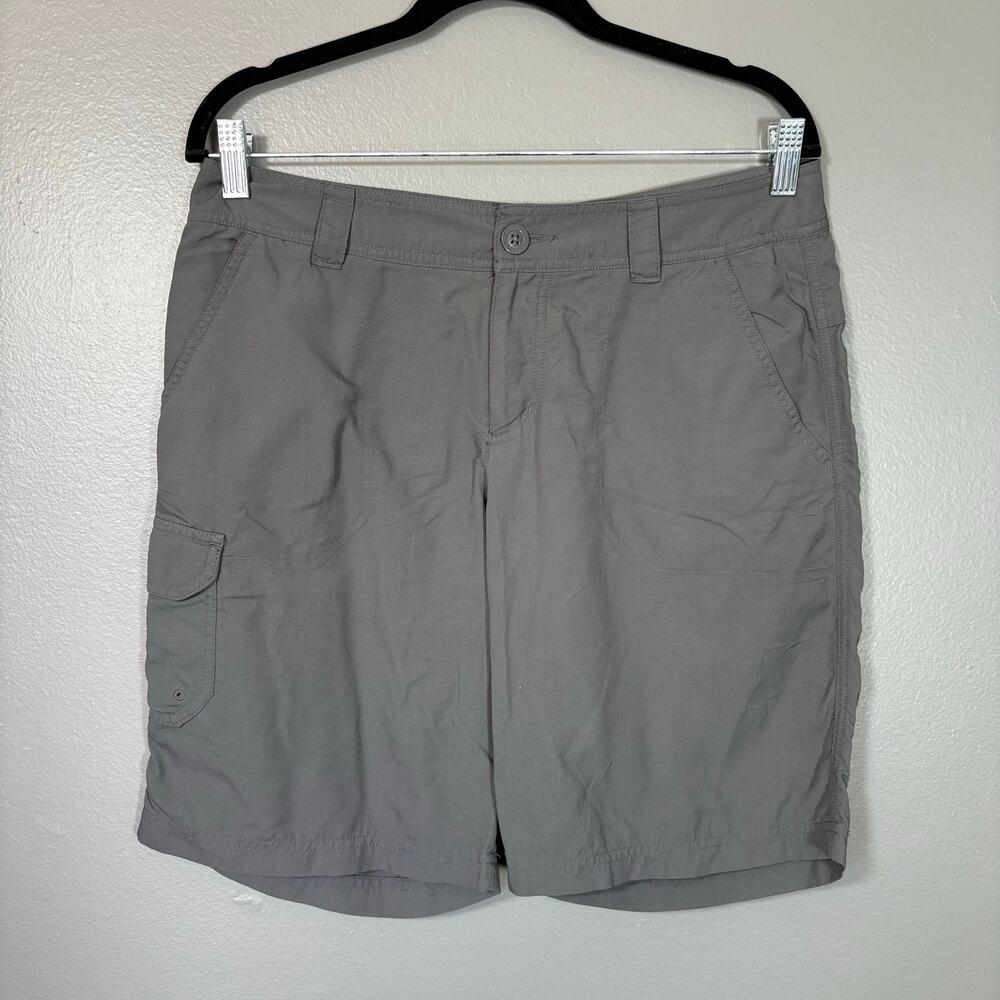 Columbia Women's Gray Gorpcore Bermuda Nylon Hiking Shorts - Size 10 - Cargo